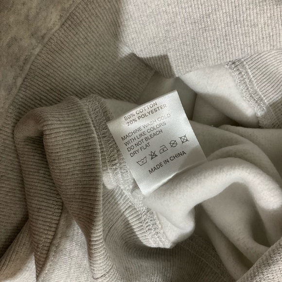 Parke Light Gray Sweatshirt Parke Varsity Mockneck - Picture 9 of 11